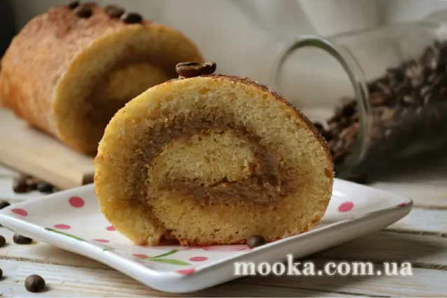 Рулет  с кофейным кремом