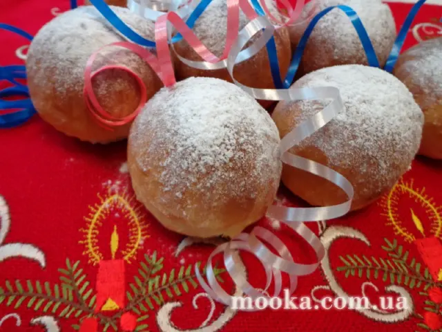 Берлинеры с шоколадом (в духовке)