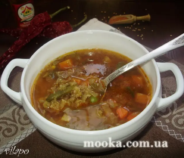 Дал с овощами