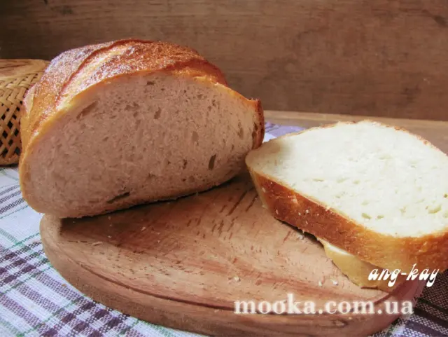 Батон на закваске с манной крупой