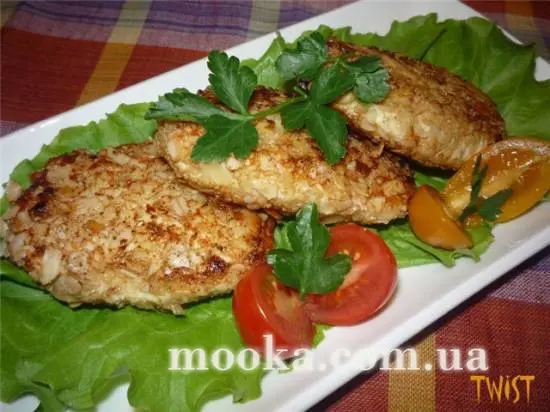 Котлеты куриные с чечевицей и сыром "Фета"