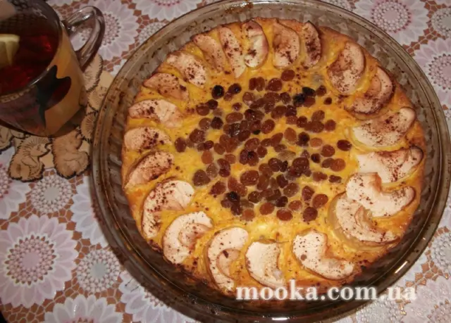 Запеканка творожная с тыквой и яблоками