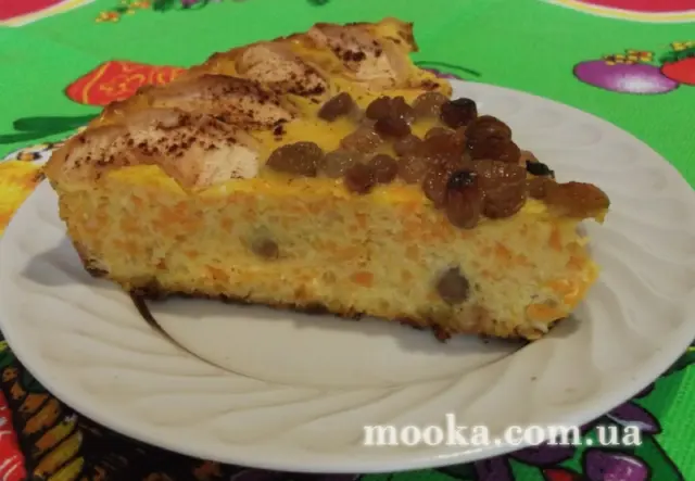 Запеканка творожная с тыквой и яблоками