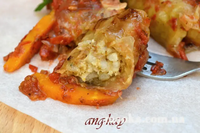 Голубцы с рыбой (постные)