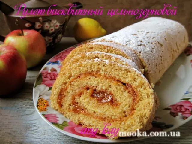 Рулет бисквитный цельнозерновой