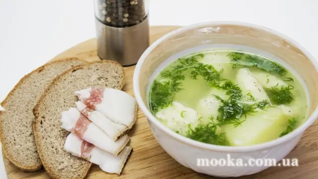 Суп с манными клецками. Правильное питание