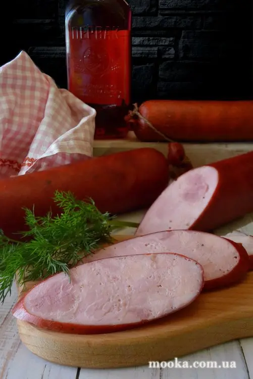 Колбаса "Ветчинная" курино-свиная (сухой предпосол)