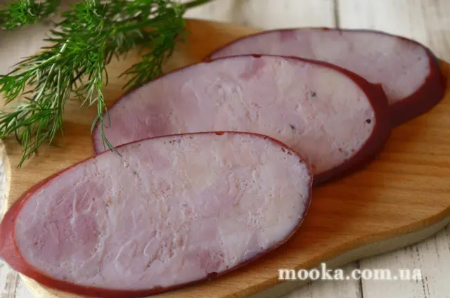 Колбаса "Ветчинная" курино-свиная (сухой предпосол)