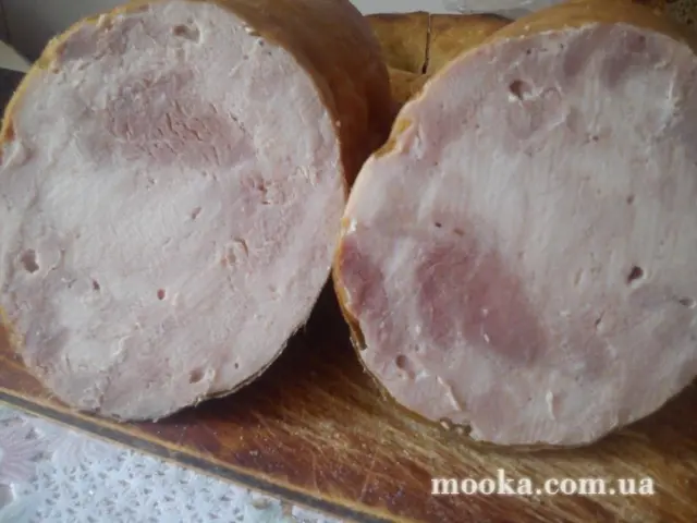 Колбаса "Ветчинная" курино-свиная (сухой предпосол)