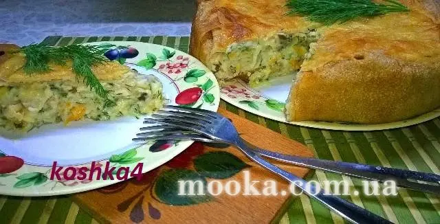 Блинный пирог с тремя начинками