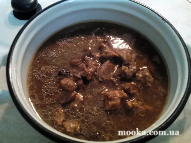 Мясо в пиве