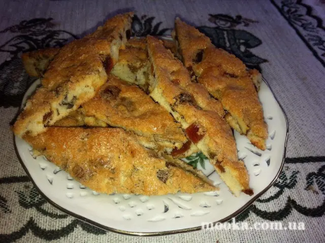Мазурка с орехами и сухофруктами (на белках)