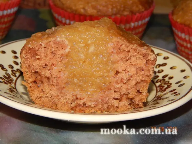 Капкейки постные яблочные