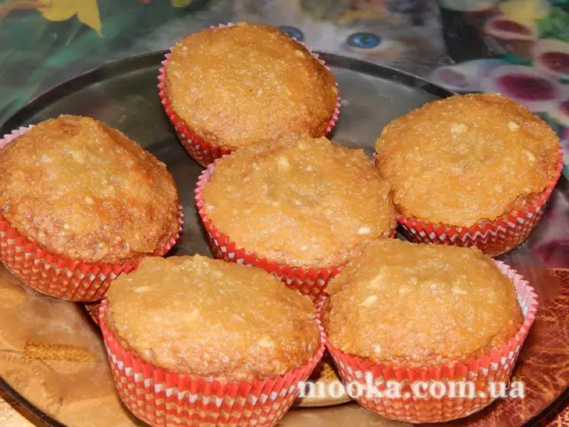 Капкейки постные яблочные