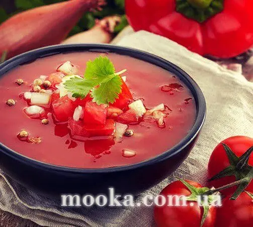 Быстрый гаспачо (томатный суп)