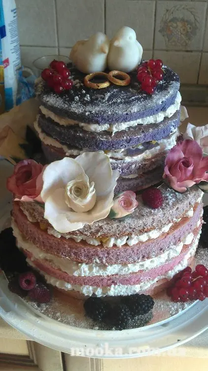 Наши  "голые торты"  (Naked Cakes или торты с голыми коржами)