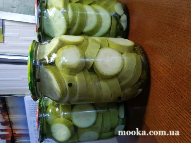 Кабачки  маринованные без стерилизации