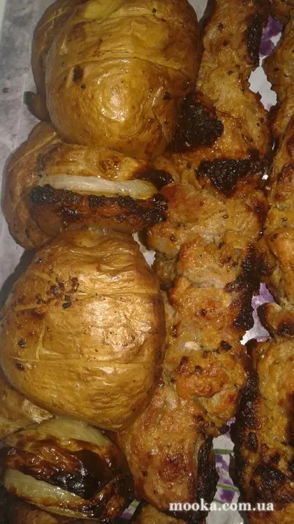 Шашлык в маринаде из киви,быстром за 30 минут.