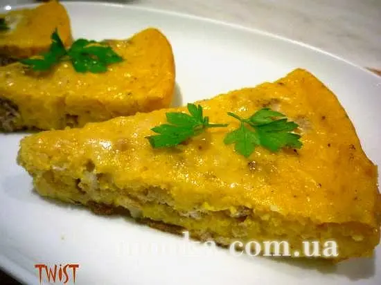 Запекана тыквенно-картофельная  с куриным филе (скороварка Brand 6051)