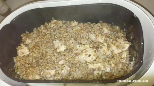 Каша гречневая с куриным филе в пароварке