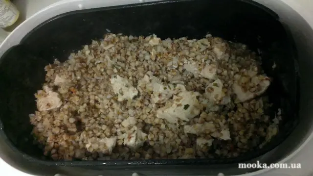 Каша гречневая с куриным филе в пароварке