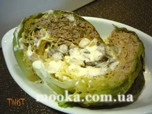 Капуста савойская  фаршированная