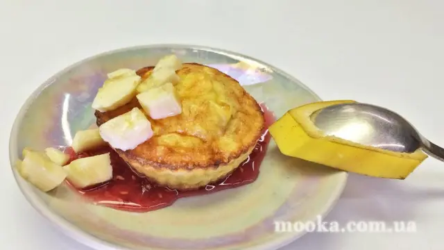 Овсяные кексы с творогом и бананом