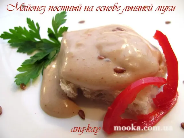 Майонез постный на основе льняной муки