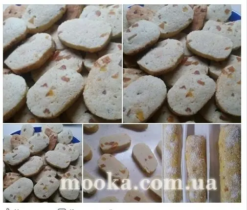 Печенье песочное с кокосом и курагой