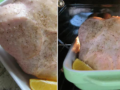 Куриная грудка, запеченная с апельсинами и тимьяном