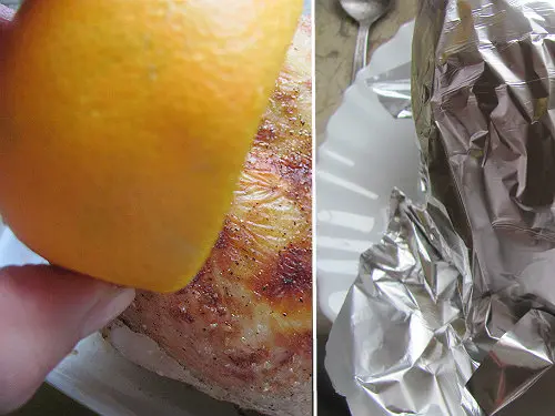 Куриная грудка, запеченная с апельсинами и тимьяном
