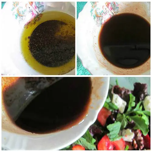 Клубничный салат с голубым сыром и мятой