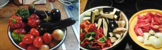 Салат баклажановый с ратундой в медовом маринаде