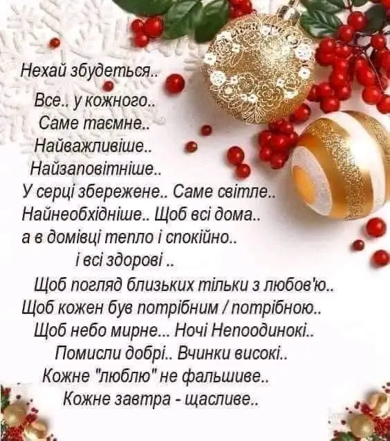 З Новим роком! З Різдвом Христовим!