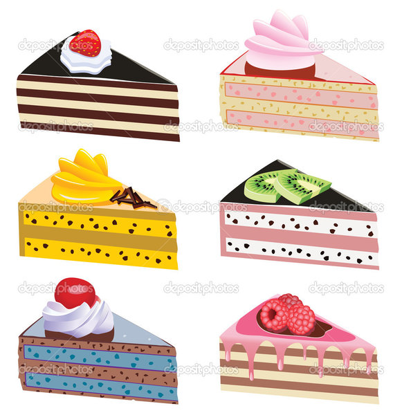 depositphotos 9235117 Vector cake slices